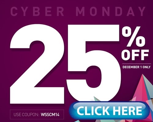 25% off Everything sitewide no minimum purchace with Coupon Code WSSCM14 CLICK HERE