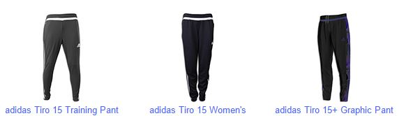adidas Tiro15 Training Pants in multiple colors CLICK HERE.