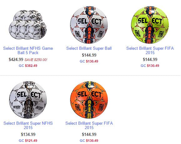 select balls