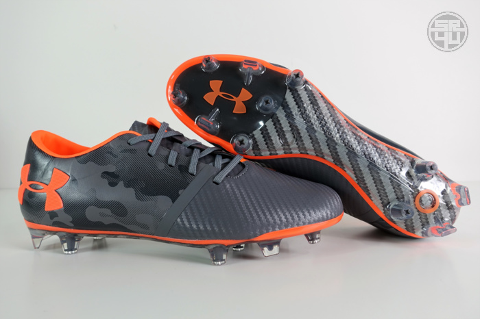Under Armour Spotlight Graphite-Magma Orange Soccer-Football Boots 1