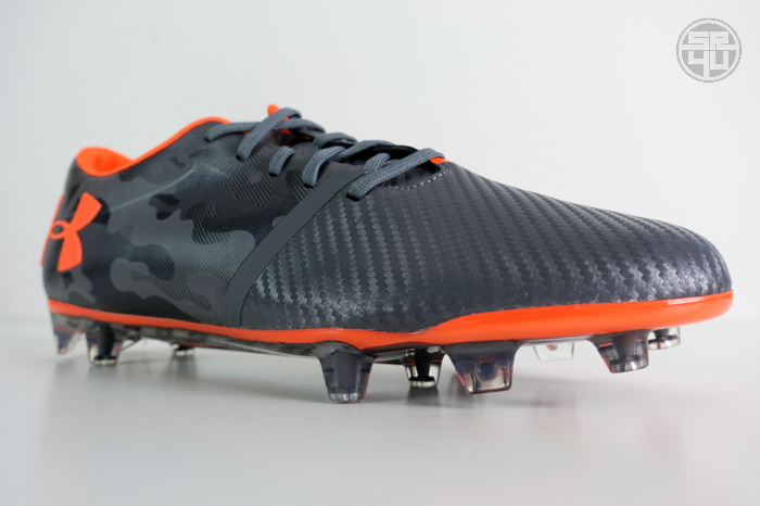 Under Armour Spotlight Graphite-Magma Orange Soccer-Football Boots 11