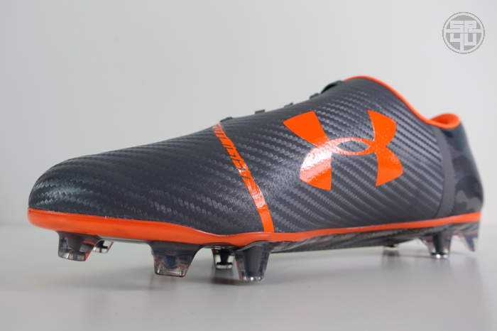 Under Armour Spotlight Graphite-Magma Orange Soccer-Football Boots 12
