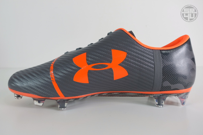 Under Armour Spotlight Graphite-Magma Orange Soccer-Football Boots 4