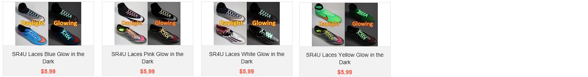 SR4U Glow in the Dark Soccer-Football Replacement Laces