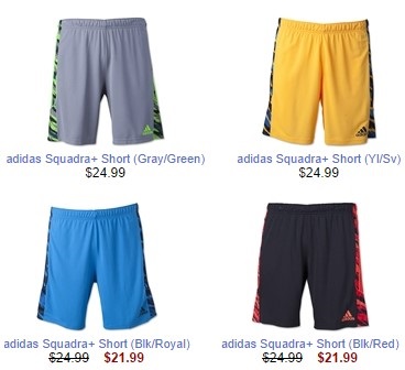 Adidas Squadra+ Shorts Starting at $21.99 and CLICK HERE