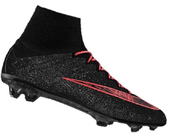 Nike iD Mercurial Superfly 4 in Black featuring the Gala Glimmer finish.