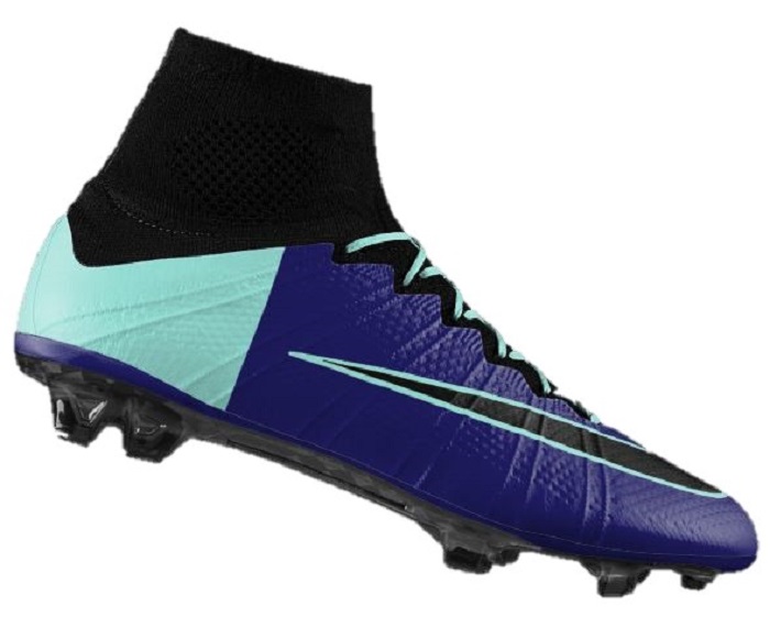 Nike iD Mercurial Superfly 4 in Old Royal with the two toned heel option