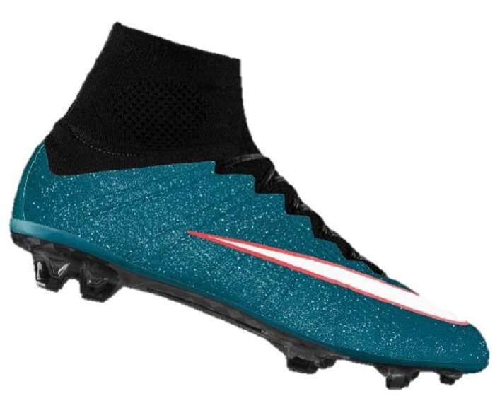 Nike iD Mercurial Superfly 4 in Neo Turquoise featuring the Gala Glimmer finish