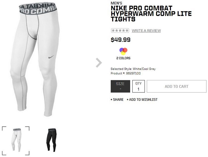 Nike Pro Combat Hyperwarm Comp Lite Tights buy now CLICK HERE.