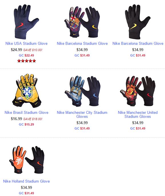 Nike Stadium Gloves buy now CLICK HERE