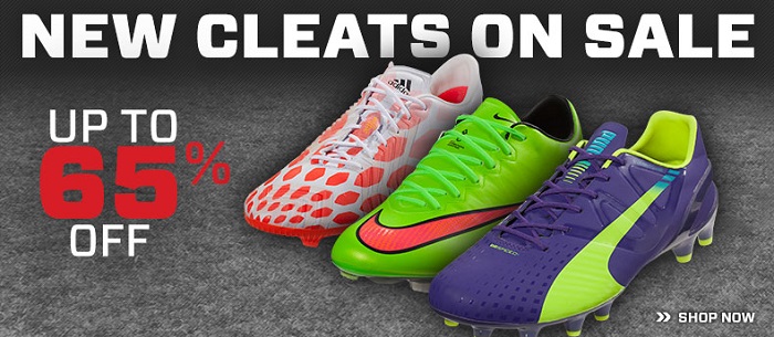 Up to 65% off on Selected Soccer/Football Footwear CLICK HERE