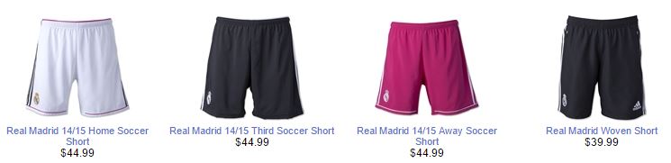 2014-15 Real Madrid Shorts CLICK HERE