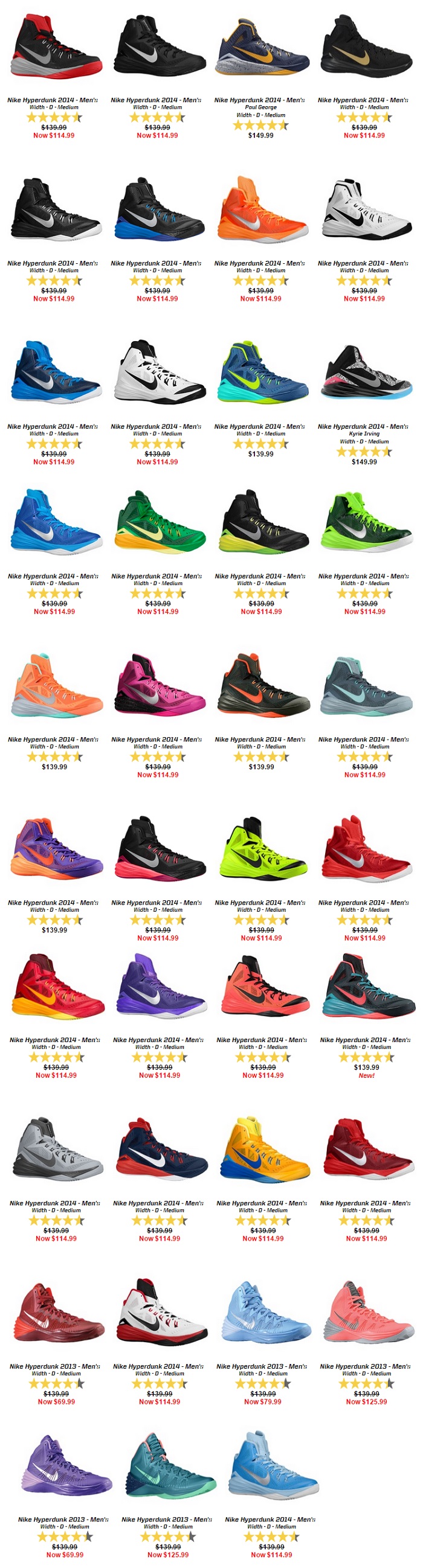 Nike hyper shoes on sale list