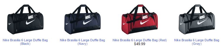 Nike Brasilia 6 Large Duffel $44.99 CLICK HERE