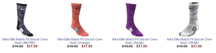Nike Elite Match Fit Soccer Crew Sock CLICK HERE