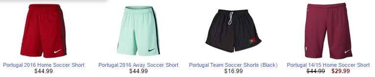 portugal shorts